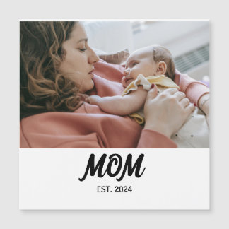 Mom Established Photo Gift Magnet