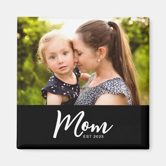 Mom Established Photo Gift Magnet (Voorkant)