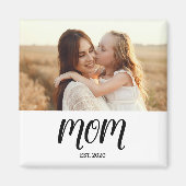 Mom Established Photo Gift Magnet (Voorkant)