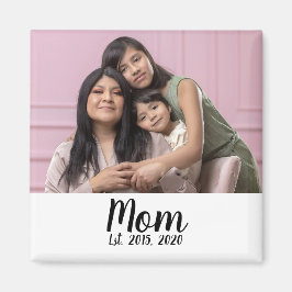 Mom Established Photo Gift Magnet