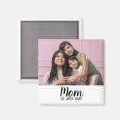 Mom Established Photo Gift Magnet (Voorkant / Achterkant)