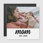 Mom Established Photo Gift Magnet (Voorkant / Achterkant)