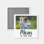 Mom Established Photo Gift Magnet (Voorkant / Achterkant)