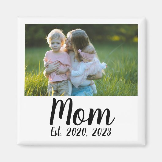 Mom Established Photo Gift Magnet (Voorkant)