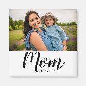 Mom Established Photo Gift Magnet (Voorkant)
