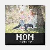 Mom Established Photo Gift Magnet (Voorkant)