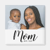 Mom Established Photo Gift Magnet (Voorkant)