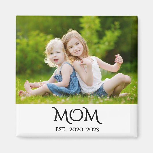 Mom Established Photo Gift Magnet (Voorkant)