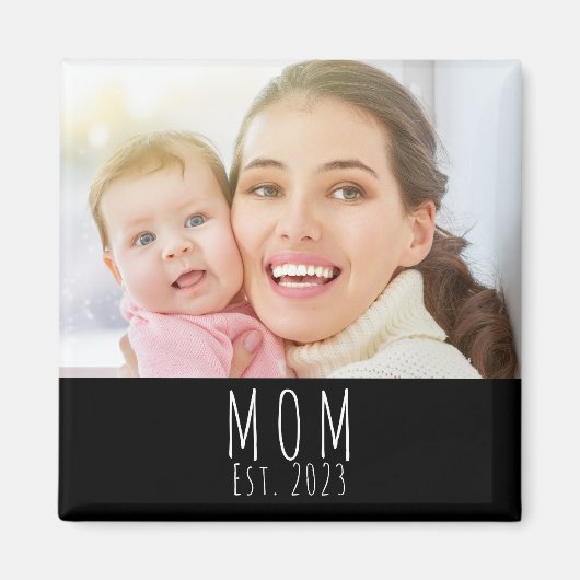 Mom Established Photo Gift Magnet (Voorkant)