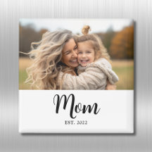 Mom Established Photo Gift Magnet