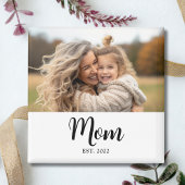 Mom Established Photo Gift Magnet