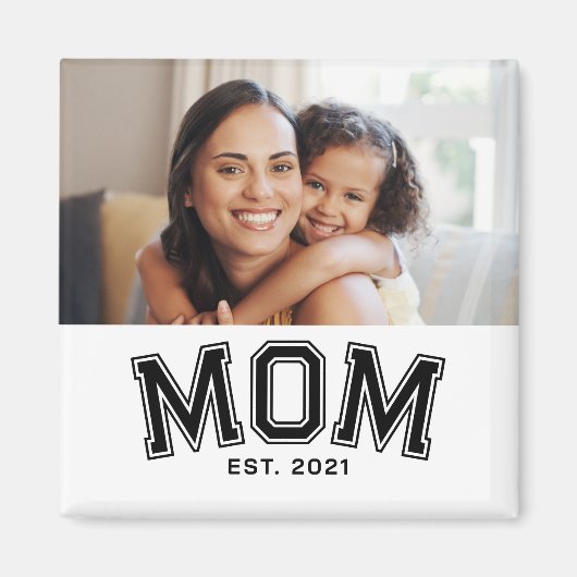 Mom Established Photo Gift Magnet (Voorkant)