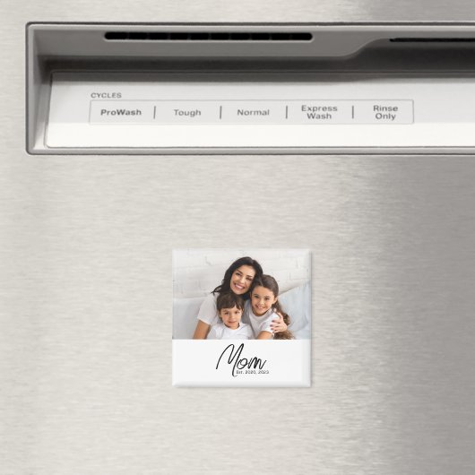 Mom Established Photo Gift Magnet (Insitu (Vaatwasser))