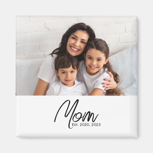 Mom Established Photo Gift Magnet (Voorkant)