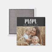 Mom Established Photo Gift Magnet (Voorkant / Achterkant)