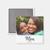 Mom Established Photo Modern Unique Gift Magneet (Voorkant / Achterkant)