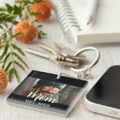 Mom Established Photo Mother's Day Black Sleutelhanger (Voorkant Rechts)