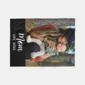 Mom Established Photo Mother's Day  Fleece Deken (Voorkant (Horizontaal))