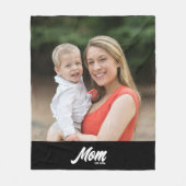 Mom Established Photo Mother's Day Fleece Deken (Voorkant)