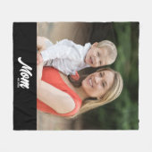 Mom Established Photo Mother's Day Fleece Deken (Voorkant (Horizontaal))