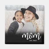Mom Established Photo Mother's Day Gift Magneet (Voorkant)