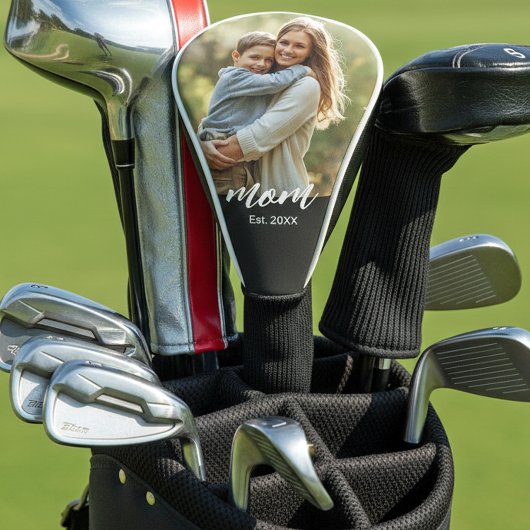 Mom Established Photo Mother's Day Golfheadcover