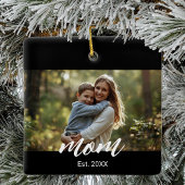 Mom Established Photo Mother's Day Keramisch Ornament
