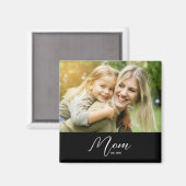 Mom Established Photo Mother's Day Magneet (Voorkant / Achterkant)