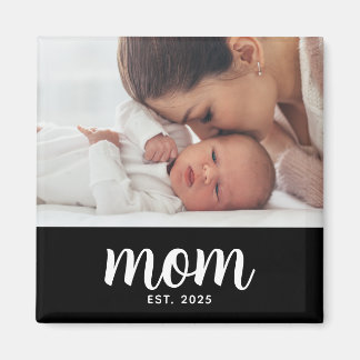 Mom Established Photo Mother's Day Magneet