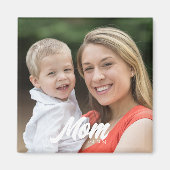 Mom Established Photo Mother's Day Magneet (Voorkant)