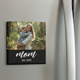 Mom Established Photo Mother's Day Magneet