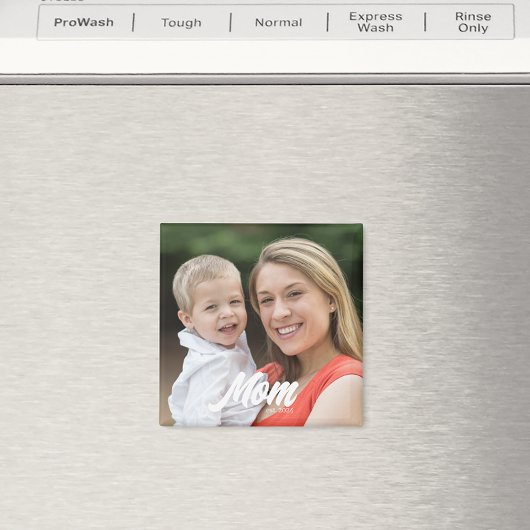 Mom Established Photo Mother's Day Magneet