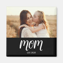 Mom Established Photo Mother's Day Magnet