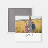 Mom Established Photo Mother's Day Magnet (Voorkant / Achterkant)