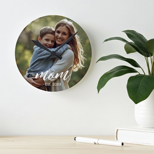 Mom Established Photo Mother's Day Ronde Klok
