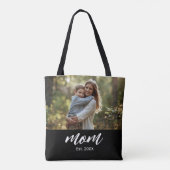 Mom Established Photo Mother's Day Tote Bag (Achterkant)