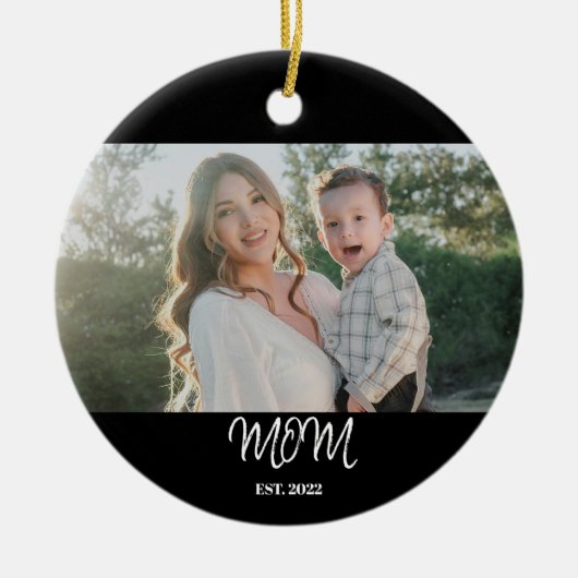 Mom Established, Photo, Script, Ceramic Ornament (Voorkant)