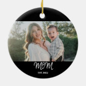 Mom Established, Photo, Script, Ceramic Ornament (Achterkant)