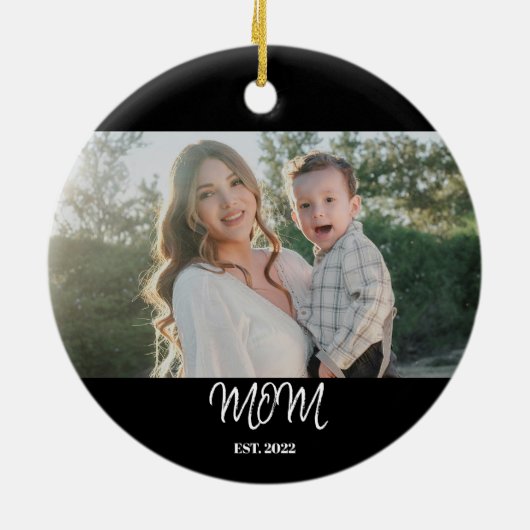 Mom Established, Photo, Script, Ceramic Ornament (Achterkant)