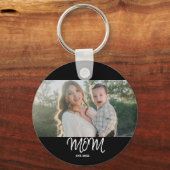 Mom Established, Photo, Script, Key Chain Sleutelhanger (Achterkant)