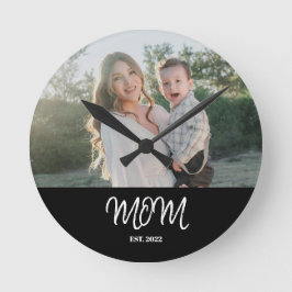 Mom Established, Photo, Script, Round Clock Ronde Klok