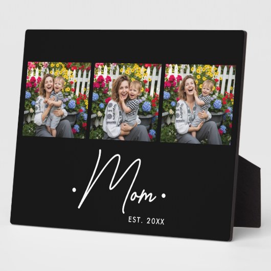 Mom Established Script 3 Photo Black Fotoplaat (Zijkant)