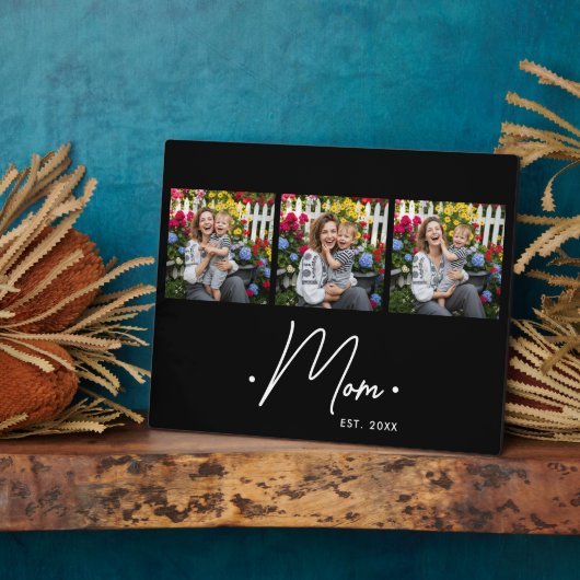 Mom Established Script 3 Photo Black Fotoplaat (Zijkant)