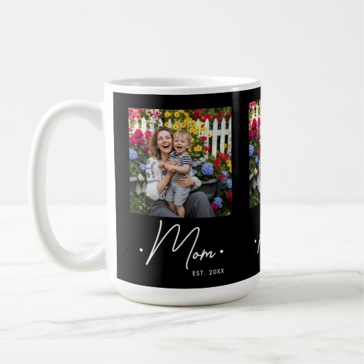 Mom Established Script 3 Photo Black Koffiemok (Links)