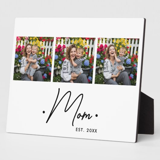 Mom Established Script 3 Photo White Fotoplaat (Zijkant)