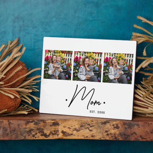 Mom Established Script 3 Photo White Fotoplaat (Zijkant)