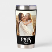 Mom Established Script Black 2 Photo Geïsoleerde Drinkbeker (Voorkant)