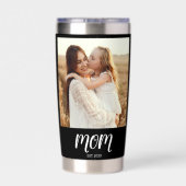 Mom Established Script Black 2 Photo Geïsoleerde Drinkbeker (Achterkant)