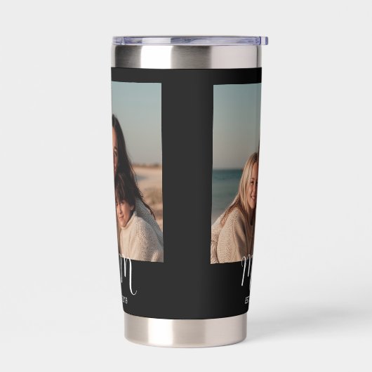 Mom Established Script Black 2 Photo Geïsoleerde Drinkbeker (Links)