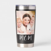 Mom Established Script Black 2 Photo Geïsoleerde Drinkbeker (Achterkant)
